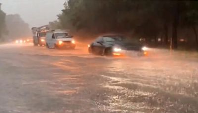 Lexus LC Braves Houston Floodwaters