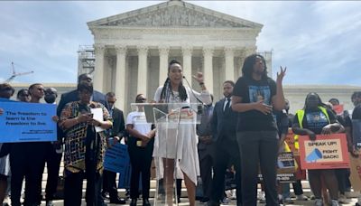 Civil rights leaders blast Supreme Court at their doorstep