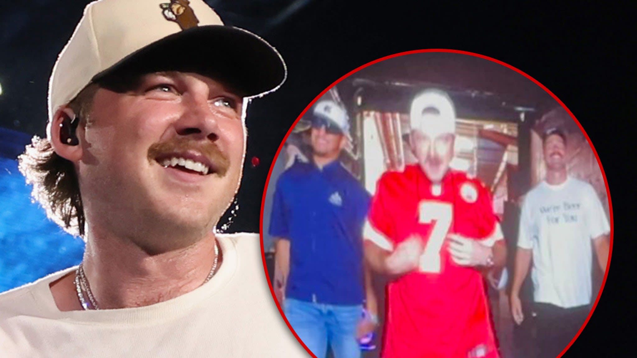 Morgan Wallen Ushers Out Travis Kelce and Patrick Mahomes at KC Show