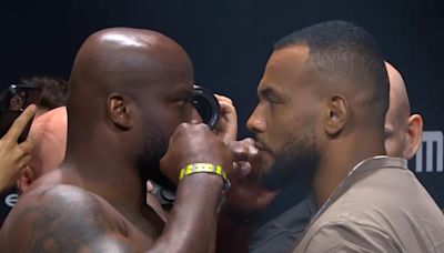 Video: UFC on ESPN 56 ceremonial weigh-in faceoffs with Derrick Lewis vs. Rodrigo Nascimento, Joaquin Buckley’s money, more