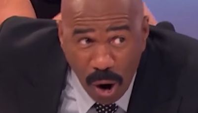 Steve Harvey can barely catch his breath over Family Feud player's answer