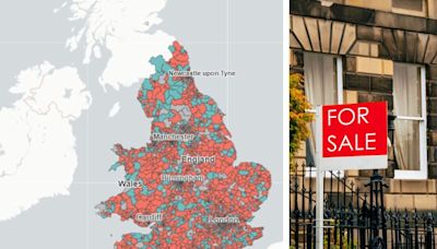 House prices mapped by every postcode in England and Wales - see where's cheaper