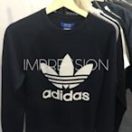 【IMPRESSION】Adidas Originals 愛迪達 三葉草 深藍 大學t 長袖 棉t 衛衣 AY7793