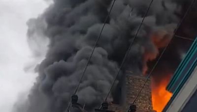 WATCH: Massive Fire Breaks Out In Factory In Delhi's Narela Industrial Area, Fire Tenders Rushed To Spot