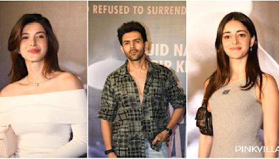 Chandu Champion Screening: Kartik Aaryan poses in style, besties Ananya Panday, Shanaya Kapoor arrive, Vidya Balan, Richa Chadha, Tiger Shroff and others attend