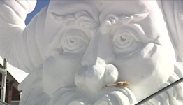 Artists working at Breckenridge snow sculpture contest