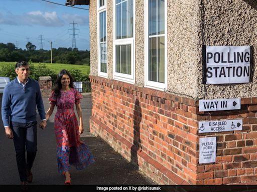 Odds Against Him, UK PM Rishi Sunak Casts Vote With Wife Akshata Murty