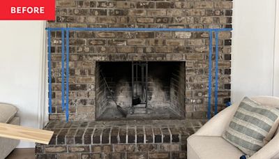 Before and After: A ‘70s Fireplace Goes from a Living Room Eyesore to a Favorite Feature