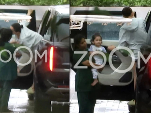 Alia Bhatt Plants A Sweet Kiss On Li'l Munchkin Raha's Cheek Before She Drifts Away In Swanky Car. See...