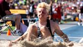 Clear Creek Amana's Aren Schlemme wins long jump state title at Iowa state track meet
