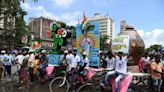 Bike ride to Trinamul Congress's Martyrs’ Day rally venue an annual ritual