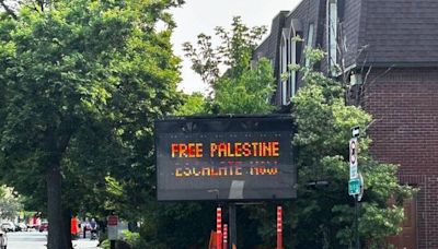 Montreal electronic traffic signs altered to display pro-Palestinian slogans