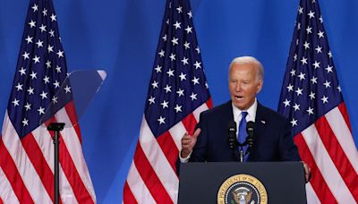 Embattled Biden fiercely defends candidacy at crucial NATO press conference