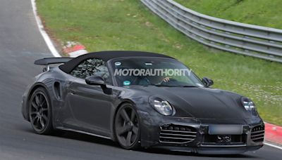 2025 Porsche 911 Turbo S Cabriolet tests hybrid powertrain