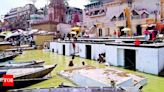 Ganga ghat water level rise disrupts cremations in Varanasi | Varanasi News - Times of India