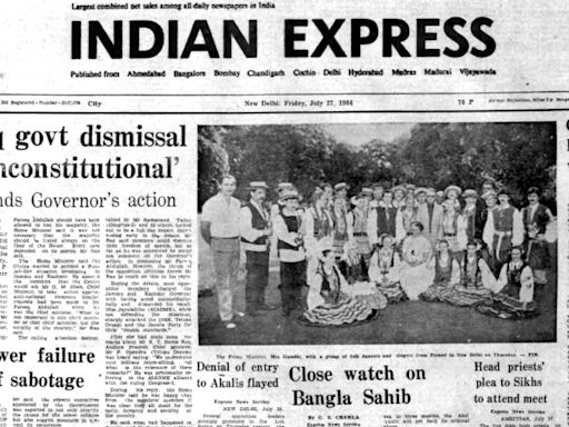 July 27, 1984, Forty Years Ago: J&K Security Concern