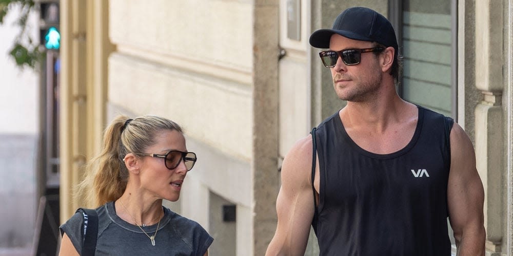 Chris Hemsworth & Elsa Pataky are in Perfect Sync After Workout in Madrid