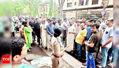 Jain monks protest over animal carcass near apartment | - Times of India