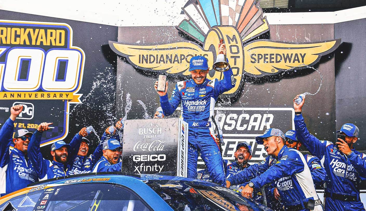 NASCAR takeaways: Kyle Larson rides strong car, good fortune to Brickyard victory