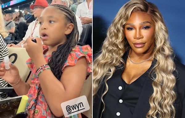 Serena Williams Daughter Olympia, 6, Looks All Grown Up as She Puts on Lipgloss from Mom s Makeup Brand