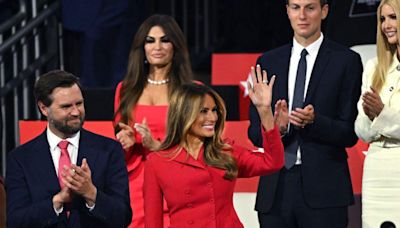 A rare event - Melania Trump attends husband's speech
