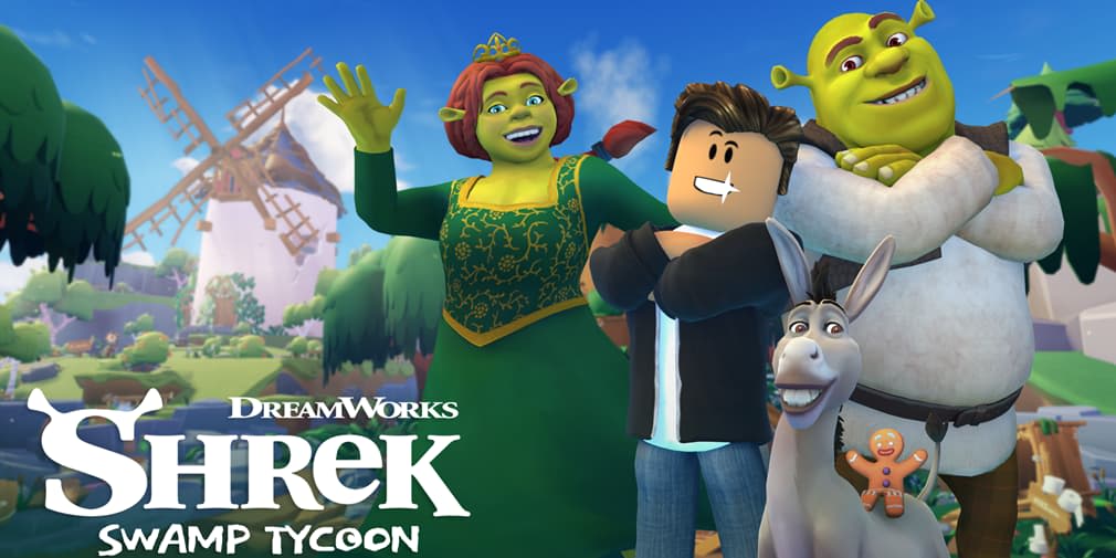 The gentle green giant arrives in Roblox with Shrek Swamp Tycoon