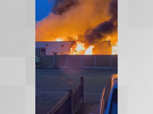 More than 60 firefighters tackle industrial blaze | ITV News