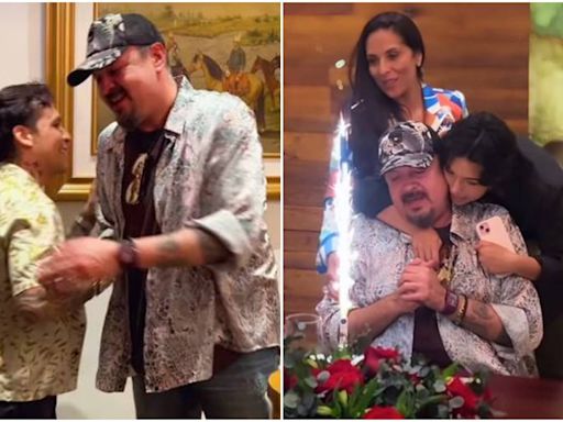 Pepe Aguilar presume momento con su yerno Christian Nodal el día de su cumpleaños