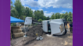 PHOTOS: Truck overturns in Stafford County crash