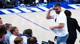 Travis Kelce Had Priceless Reaction to Getting Booed at T-Wolves-Mavs Game