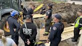 Emergency crews free man trapped in collapsed trench in Johnson County