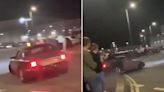 Shocking moment boy racer smashes into crowd watching Mazda drift