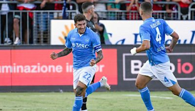 Napoli's match at Cagliari temporarily halted after trouble between fans in stadium