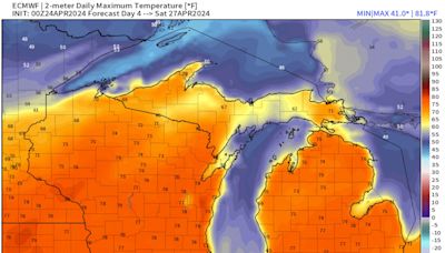 Michigan weather next 4 days: March, April, May, June