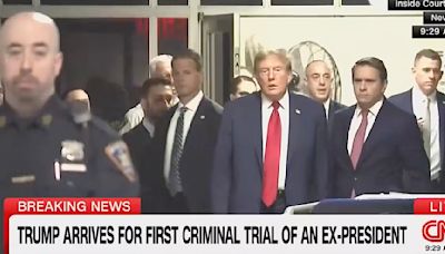 Donald Trump looks so nauseous and pale walking into court — not even his orange makeup could mask his sick fear (video)