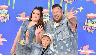 Jelly Roll Brings Kids Bailee and Noah to 2024 Kids Choice Awards as They Rock Matching Denim Looks