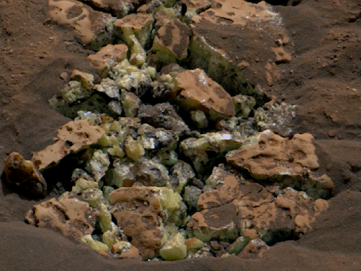 NASA’s Curiosity Rover finds yellow pure sulfur crystals on Mars