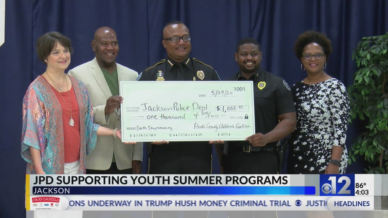 Jackson Police Department receives donation for youth summer programs