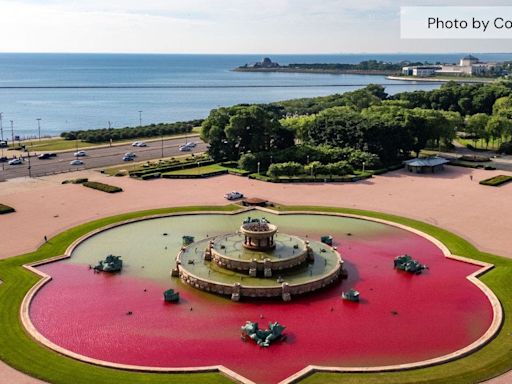 Buckingham Fountain closes after being dyed red by vandals