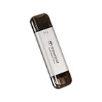 創見 ESD310 1TB SSD 行動固態硬碟 USB 3.1 Type-C 高速 隨身碟 黑色/銀色 公司貨(TS-ESD310-1TB)