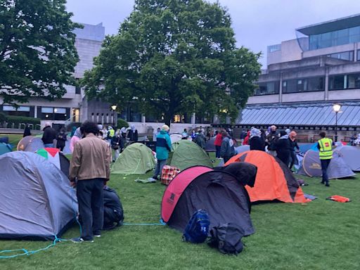 Students at protest camp inside Trinity College vow to stay ‘indefinitely’