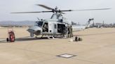 Marine helicopter sustains damage during ground transport