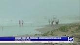 Rising tides spotted at South Padre Island as Tropical Storm Alberto rolls in