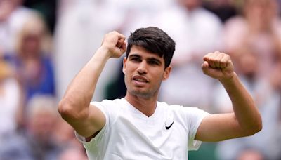Carlos Alcaraz begins title defence with straight-sets victory on Centre Court