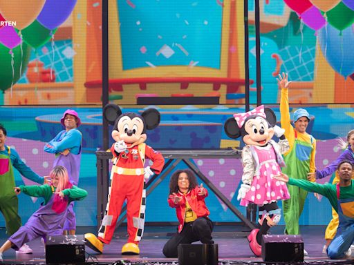Mickey and Minnie Mouse welcome Ariel to 'Disney Jr. Live On Tour: Let's Play'