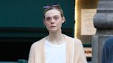 Elle Fanning’s Creamy Peach Cardigan Is Why This Outfit Works