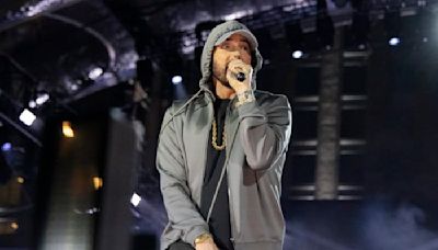 Eminem performs ‘Houdini’ live for the first time at Detroit’s Michigan Central Station concert