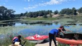 Business renting kayaks, canoes and pedal boats on Marquette Park Lagoon