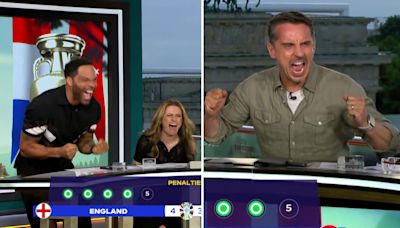 Watch ITV pundits lose their cool live on TV during England's penalty shootout