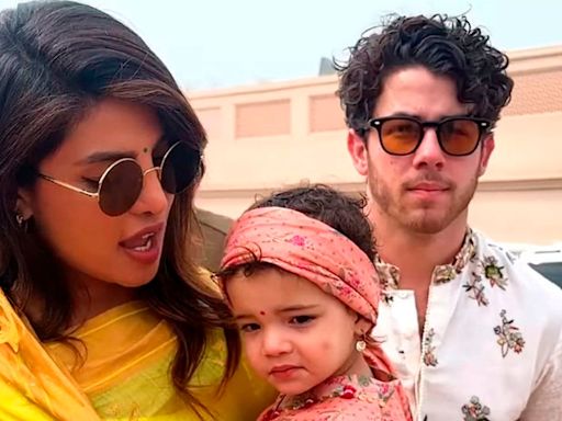 Las espectaculares imágenes de Priyanka Chopra y Nick Jonas con su hija de 2 años en la India